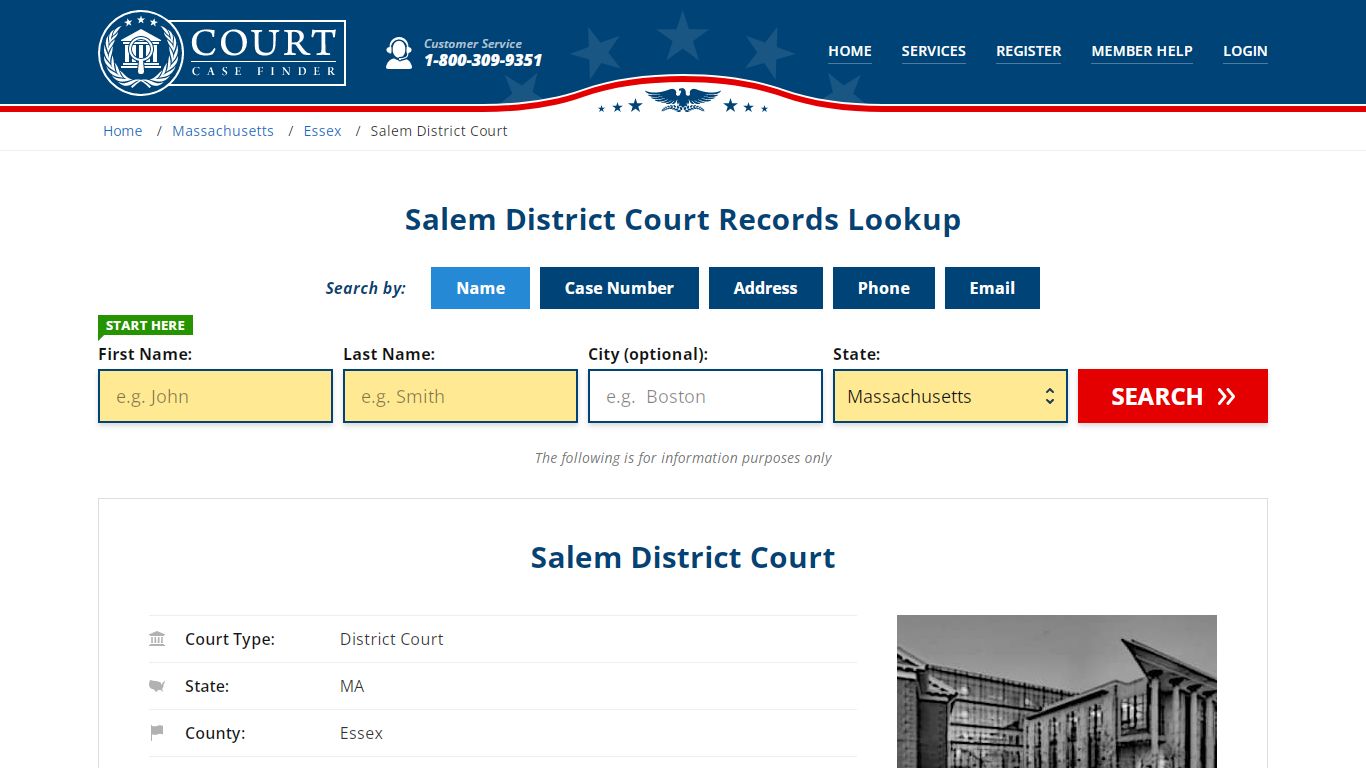 Salem District Court Records | Salem, Essex County, MA Court Case Lookup