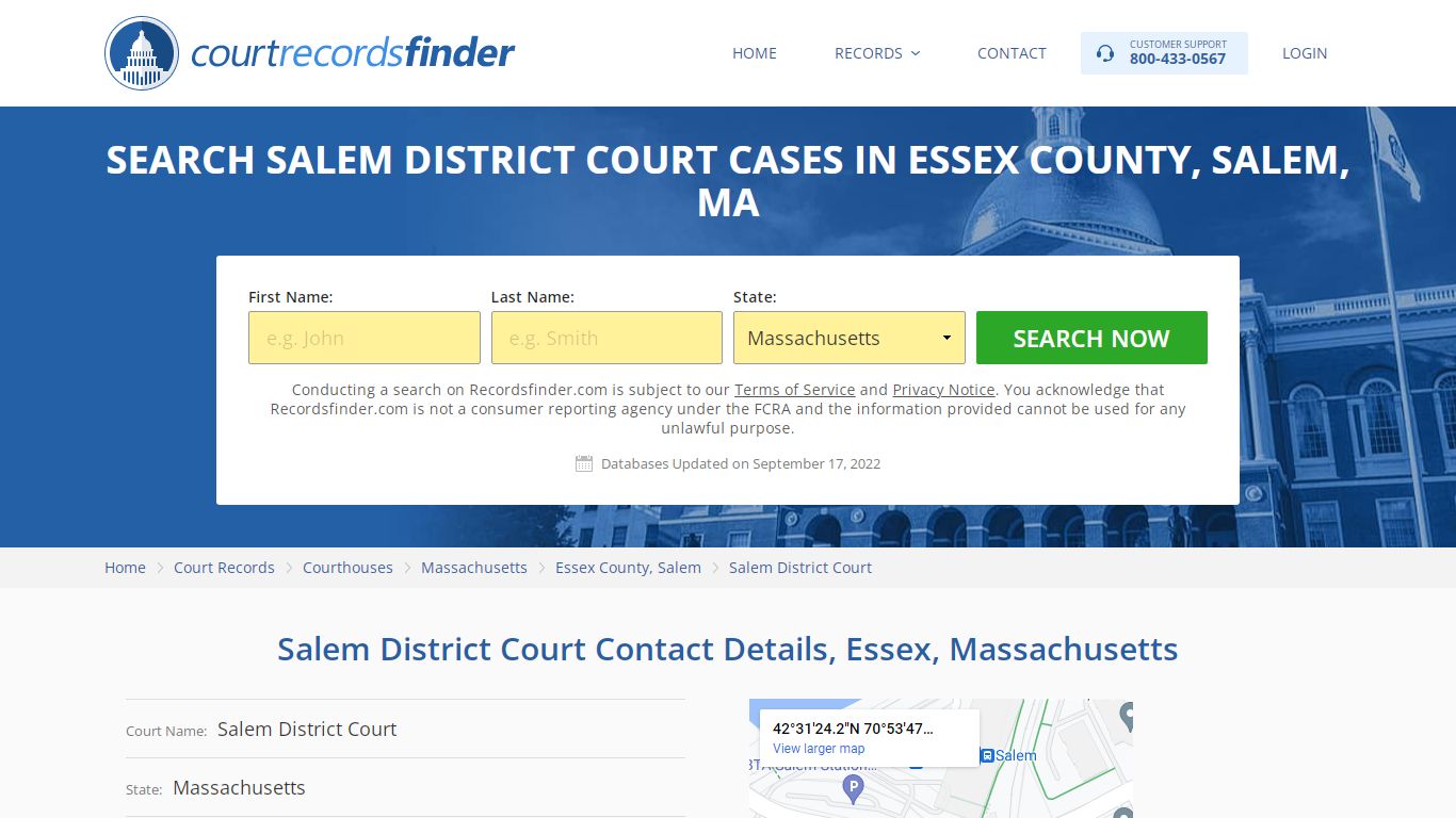 Salem District Court Case Search - Essex County, MA - RecordsFinder